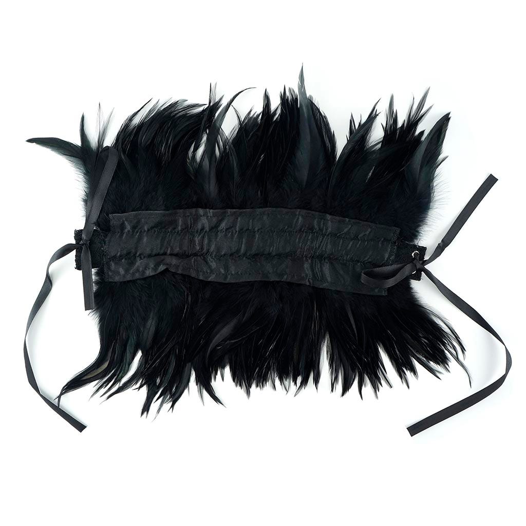 Evil Queen Black Feather Choker - 10’’ x 13.5’’ - Feathers