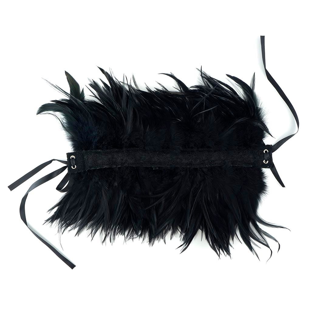 Evil Queen Black Feather Choker - 10’’ x 13.5’’ - Feathers