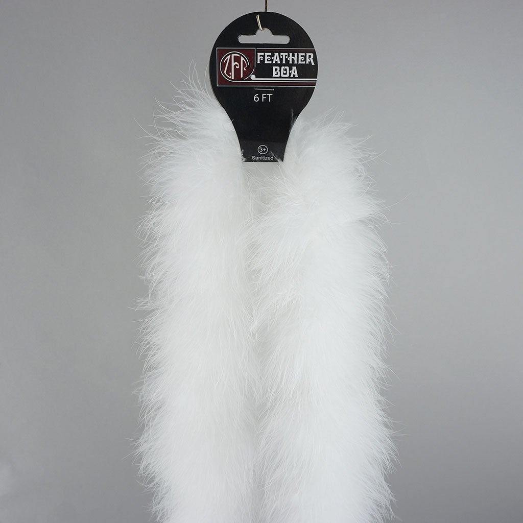 Extra Thick Marabou Feather Boa - White - Marabou Boa