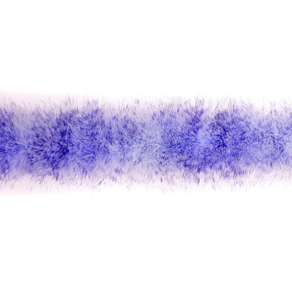 Extra Thick Stenciled Marabou Feather Boa - Violet/Regal - Marabou Boa