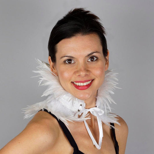 Feather Choker White - Feathers