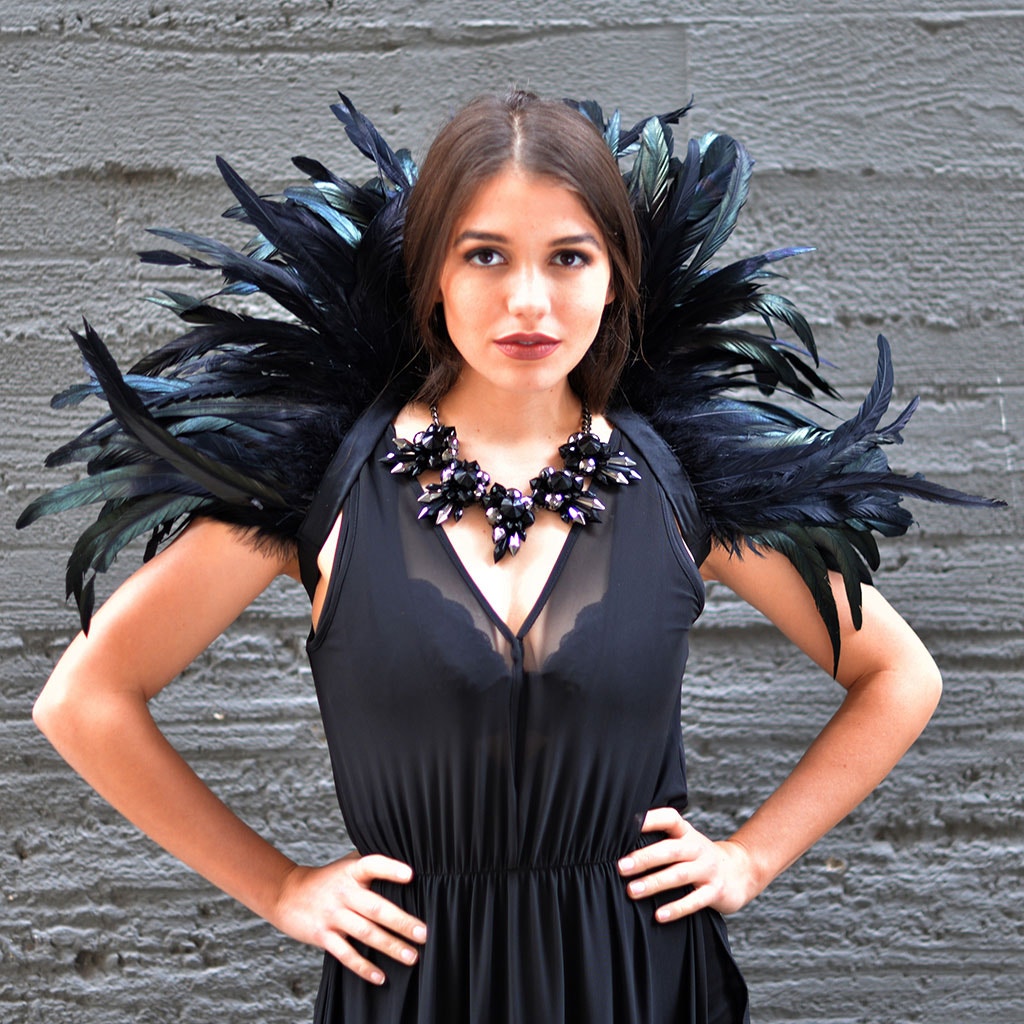 Feather Collar Black - Feathers