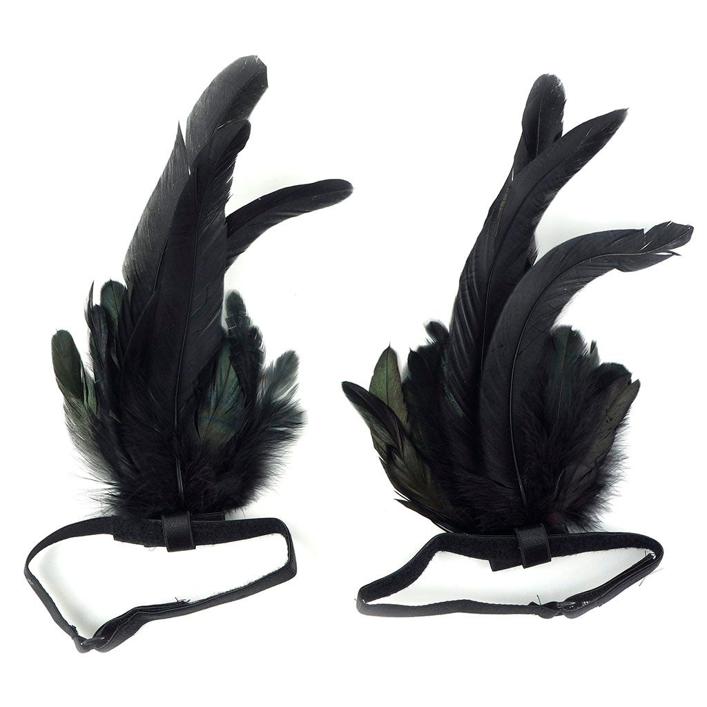 Feather Flair Cuff Black - Feathers