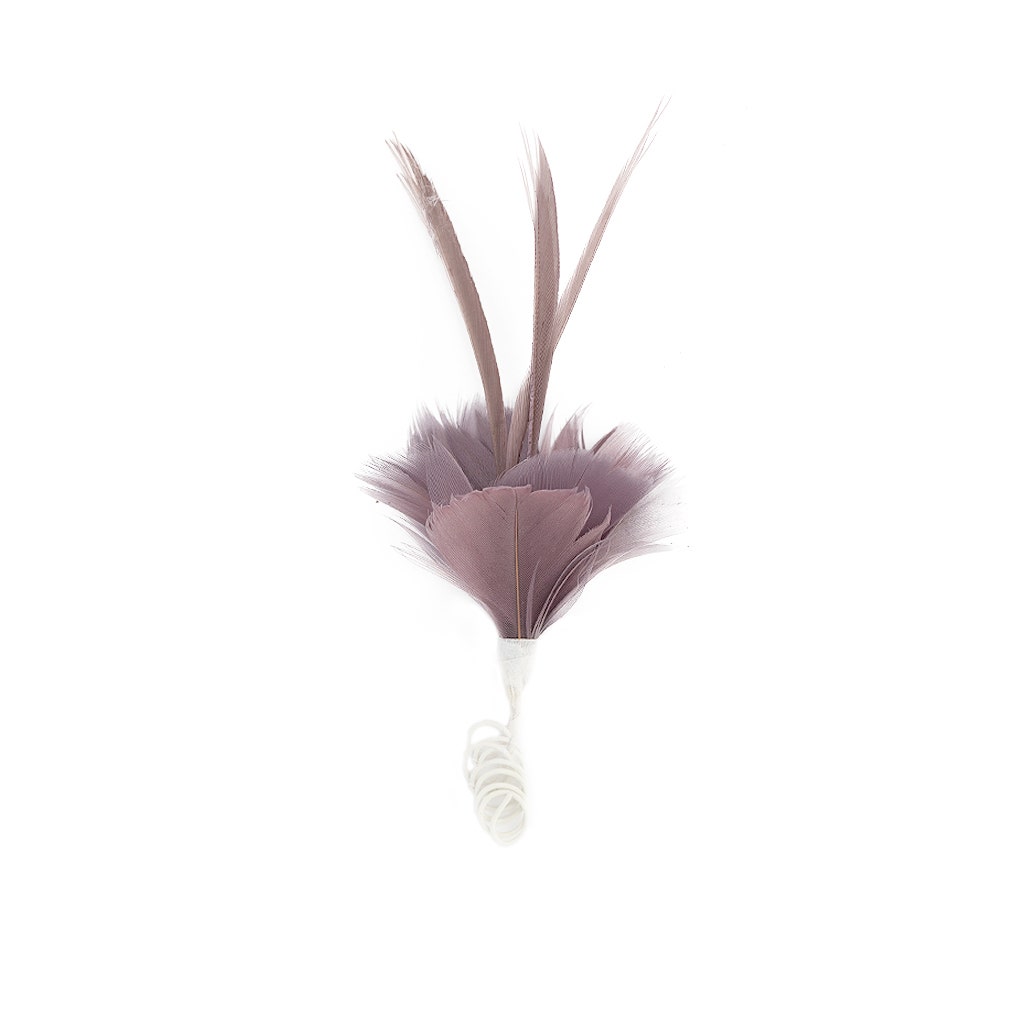 Feather Floral Pick w/Goose - Amethyst - Feathers