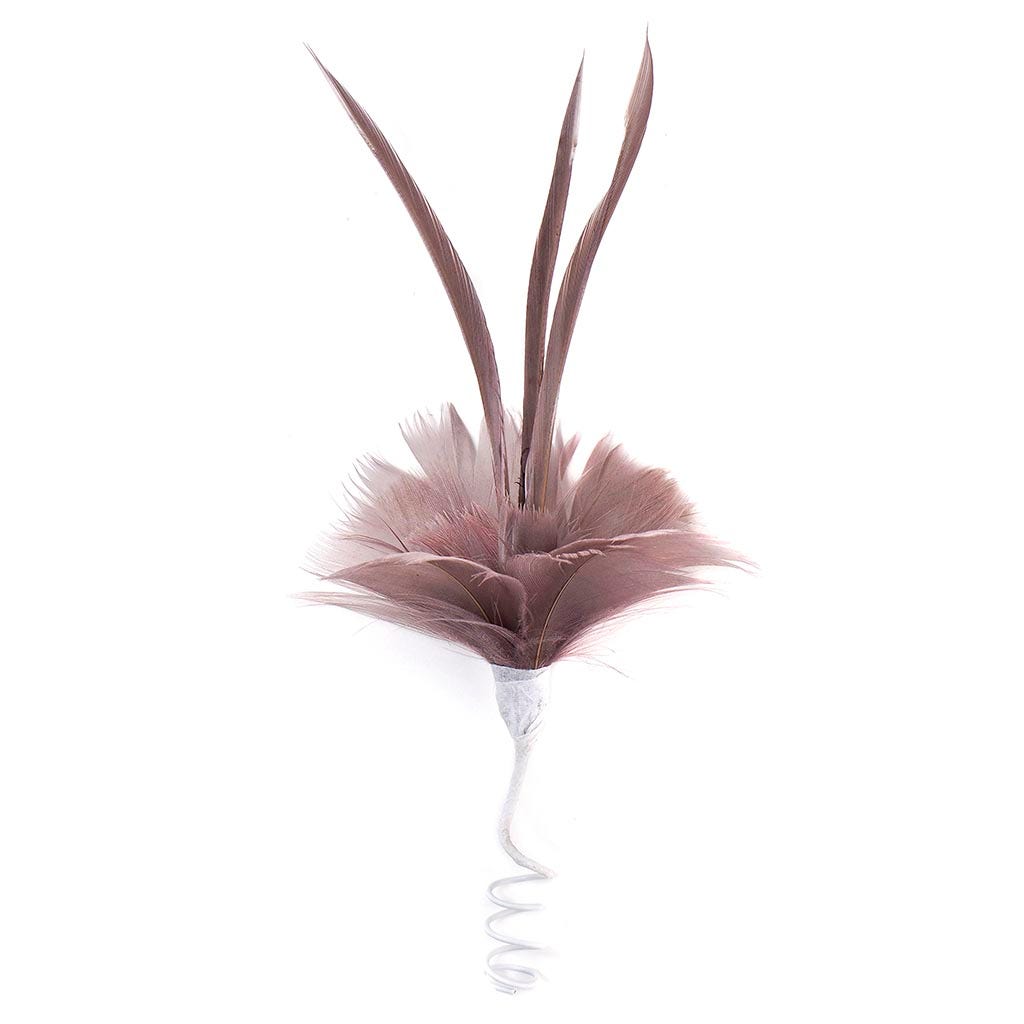 Feather Floral Pick w/Goose - Amethyst - Feathers