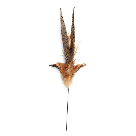 Feather Floral Stem - Pheasant - Peacock - Golden - Iridiscent - Natural - 12’’ - Feathers