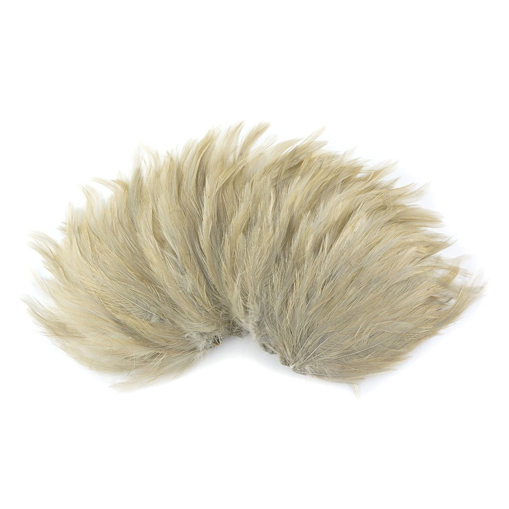 Feather Hackle Pads Dyed - Beige - Feathers