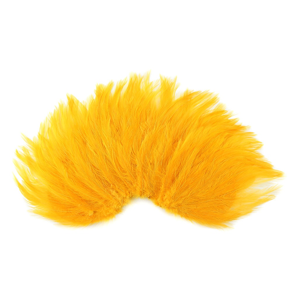 Feather Hackle Pads Dyed - Gold - Feathers