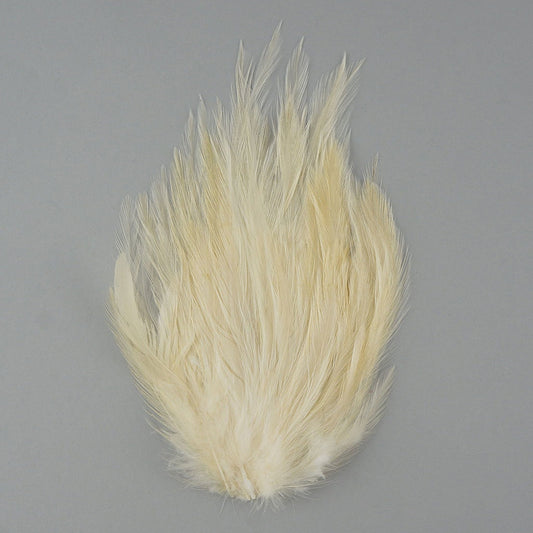 Feather Hackle Pads Dyed - Ivory - Feathers