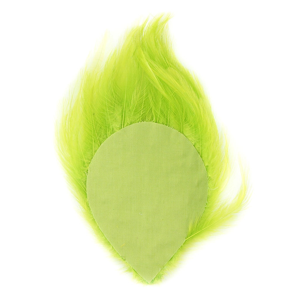 Feather Hackle Pads Dyed - Lime - Feathers