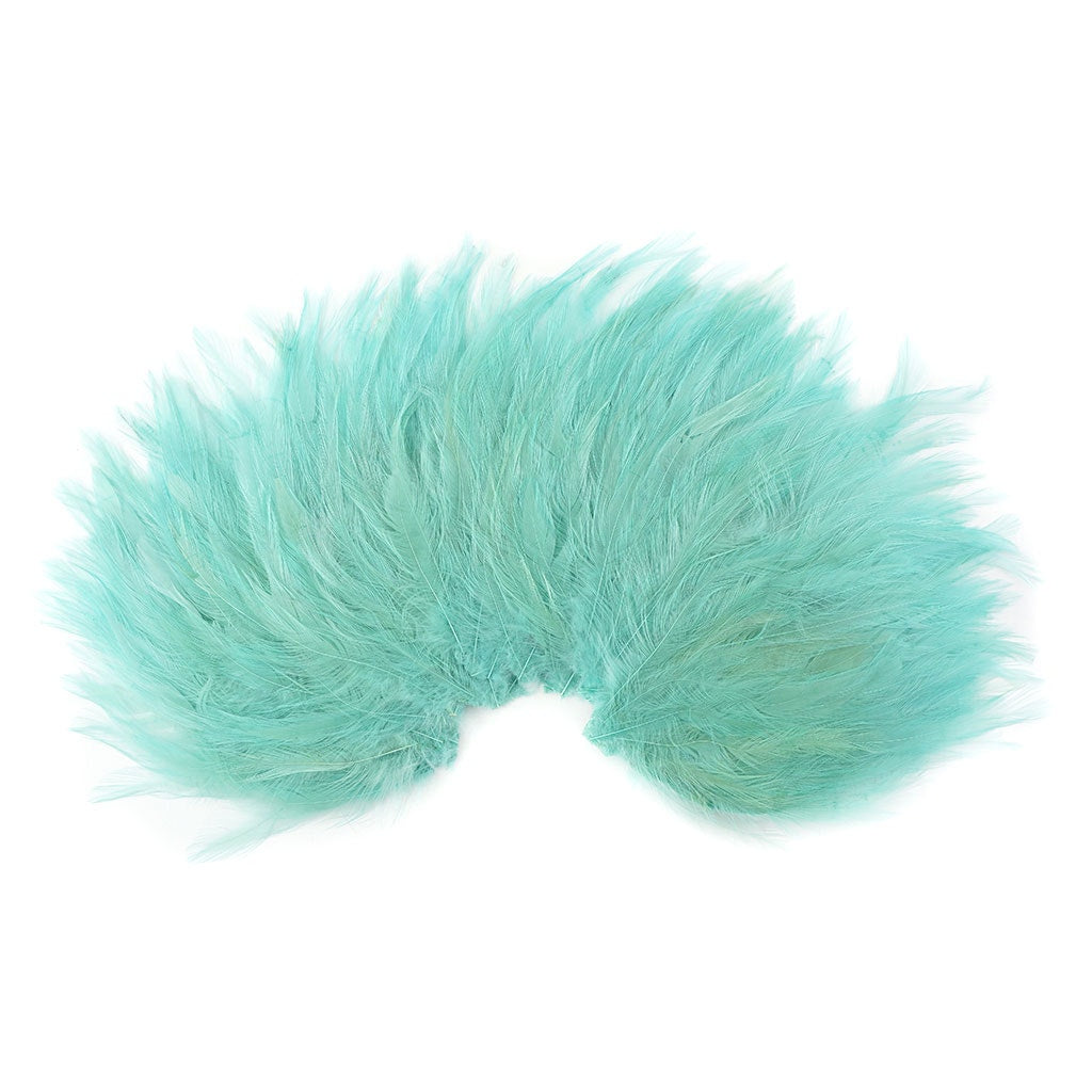 Feather Hackle Pads Dyed - Lt Turquoise - Feathers