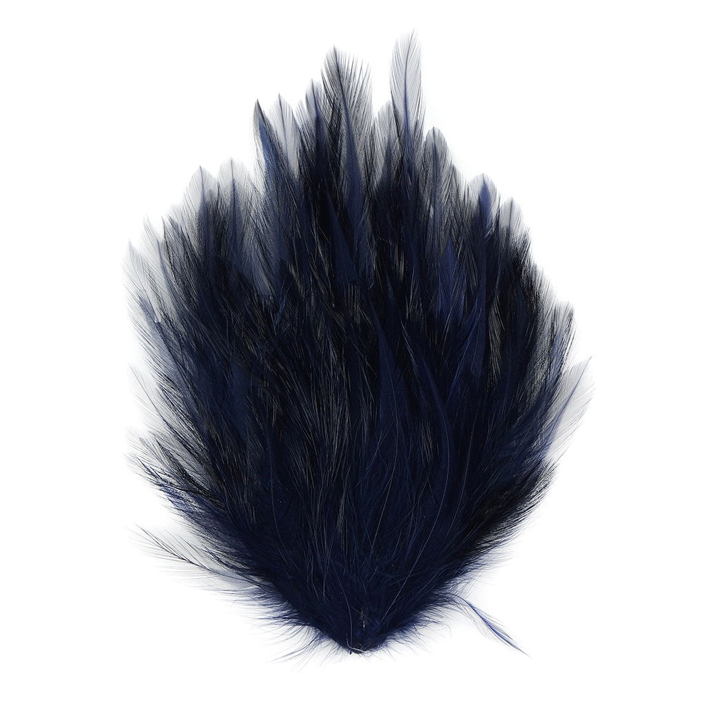 Feather Hackle Pads Dyed - Navy - Feathers