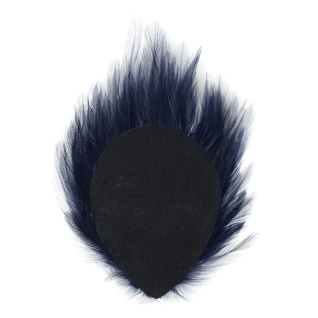 Feather Hackle Pads Dyed - Navy - Feathers