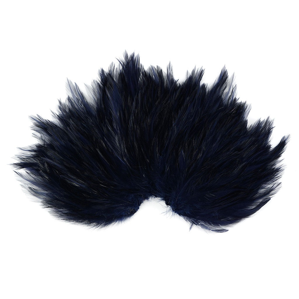 Feather Hackle Pads Dyed - Navy - Feathers