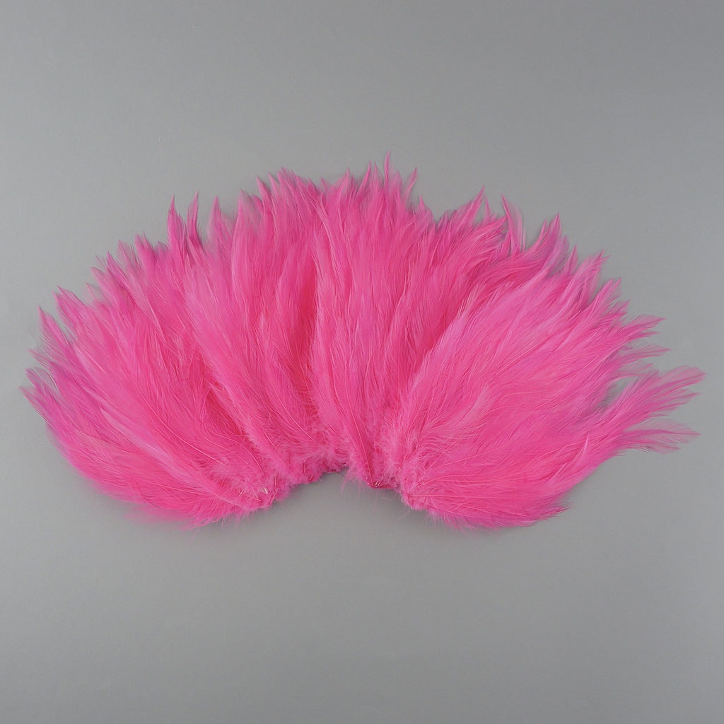 Feather Hackle Pads Dyed - Pink Orient - Feathers