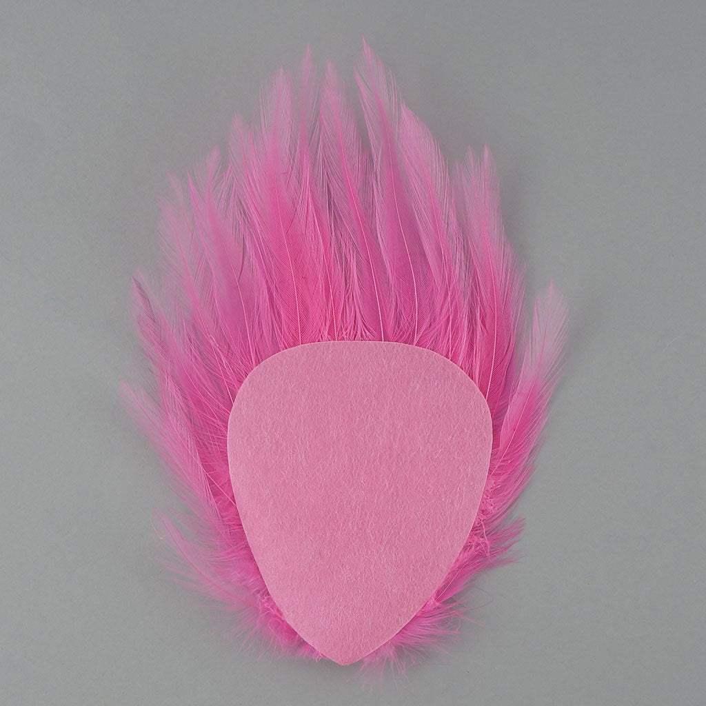 Feather Hackle Pads Dyed - Pink Orient - Feathers