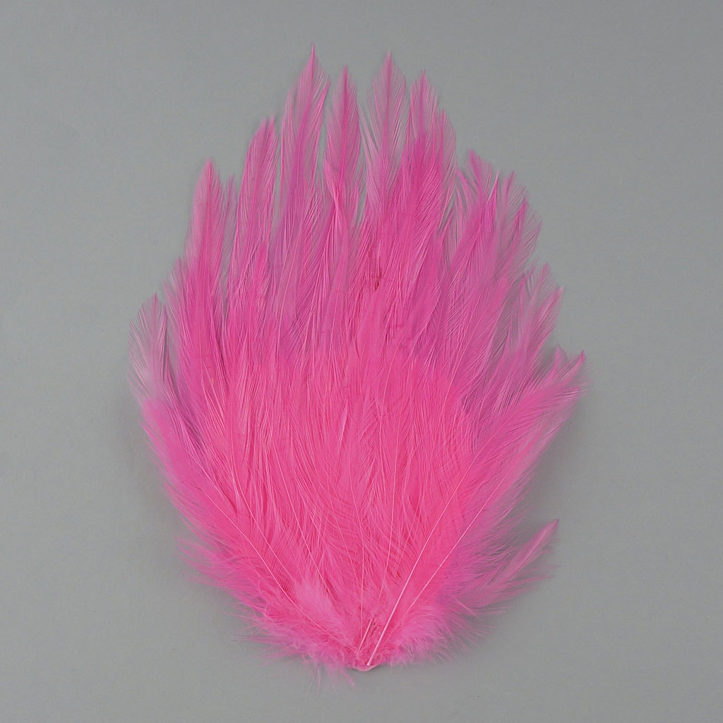 Feather Hackle Pads Dyed - Pink Orient - Feathers