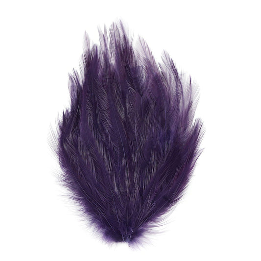 Feather Hackle Pads Dyed - Plum - Feathers