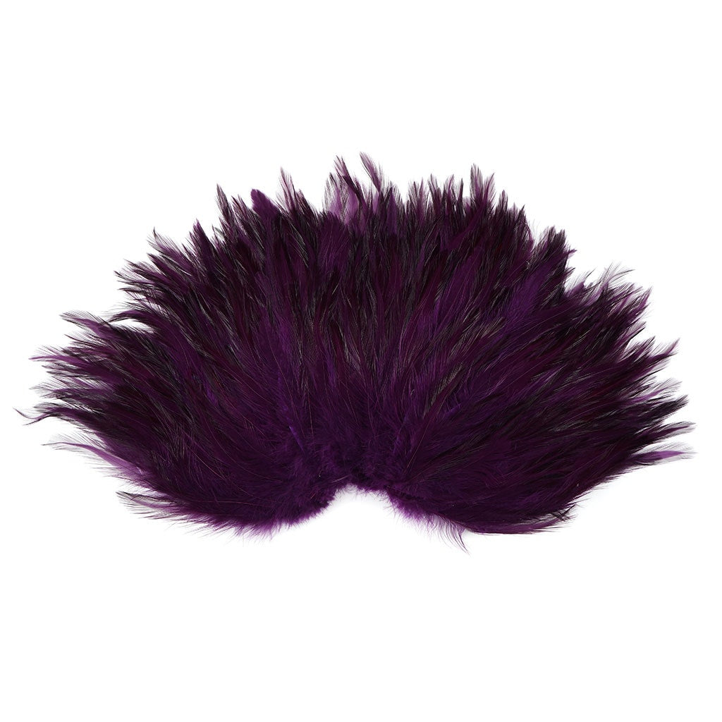 Feather Hackle Pads Dyed - Purple - Feathers