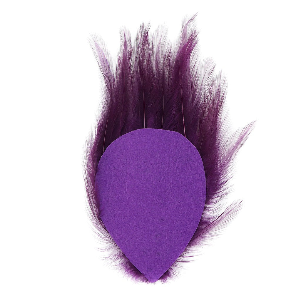 Feather Hackle Pads Dyed - Purple - Feathers