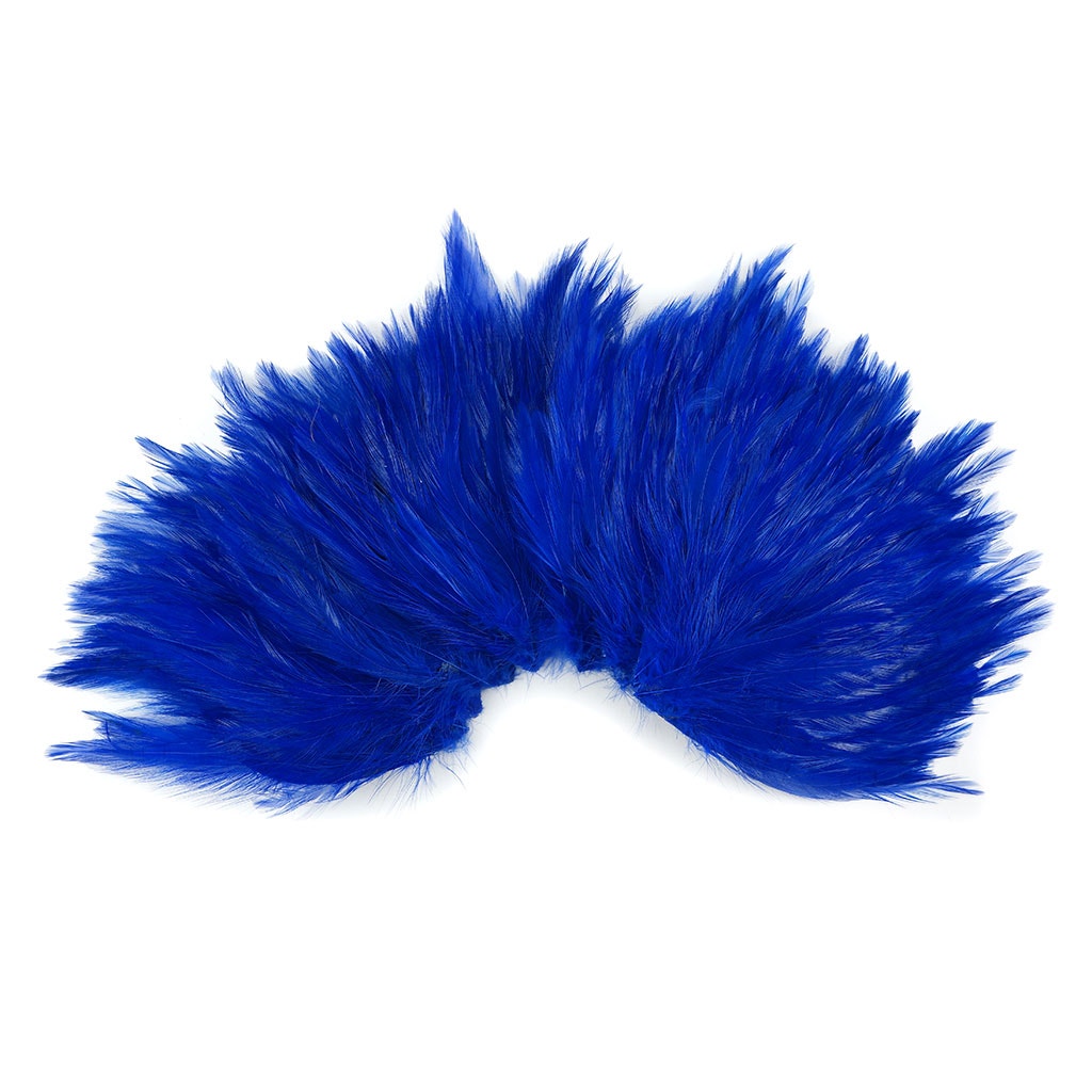 Feather Hackle Pads Dyed - Royal - Feathers