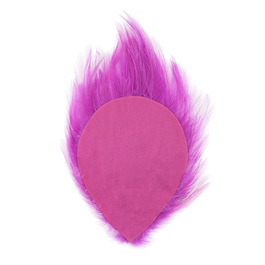 Feather Hackle Pads Dyed - Very Berry - Feathers