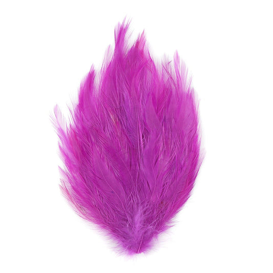 Feather Hackle Pads Dyed - Very Berry - Feathers