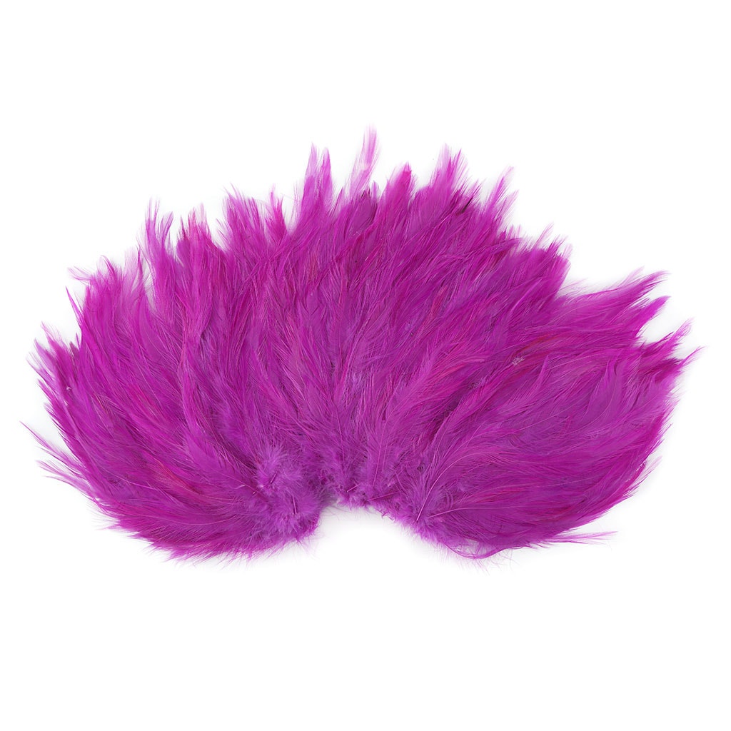 Feather Hackle Pads Dyed - Very Berry - Feathers