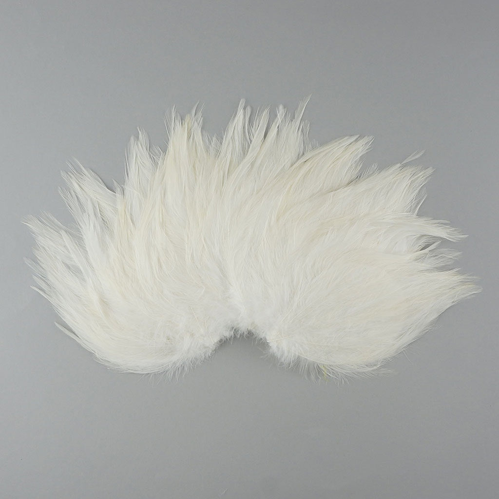 Feather Hackle Pads Dyed - White - Feathers