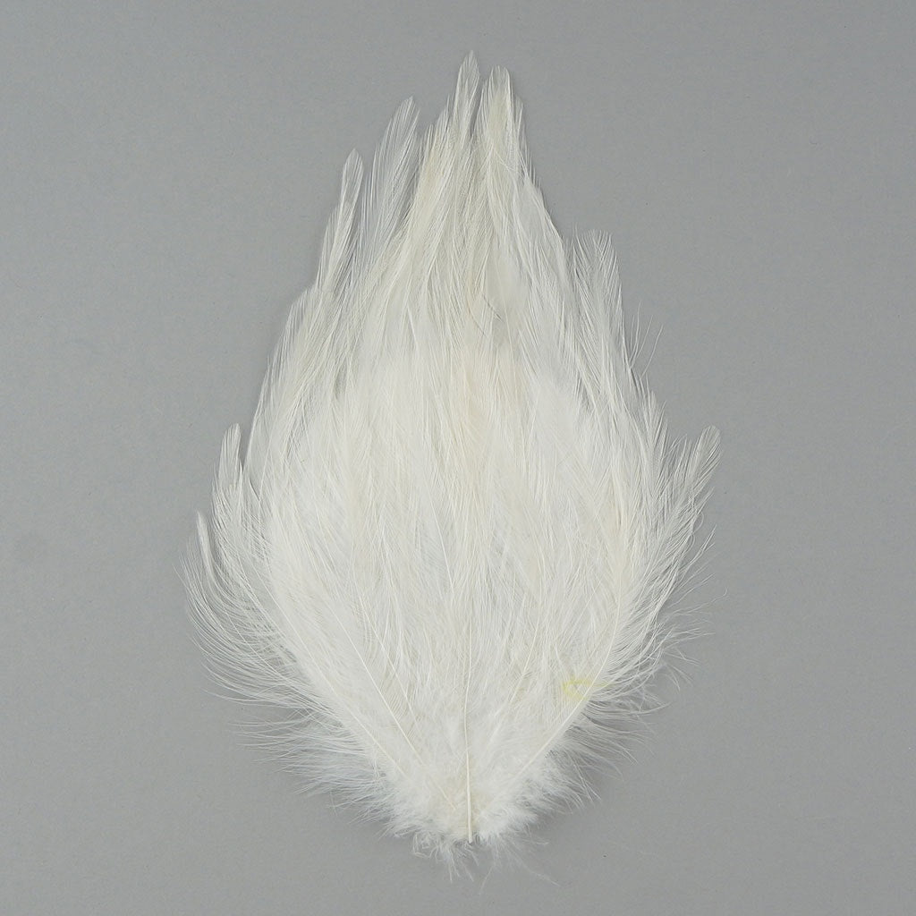 Feather Hackle Pads Dyed - White - Feathers