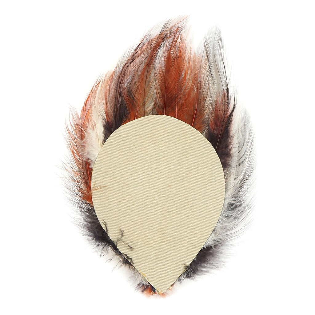 Feather Hackle Pads Mix Dyed - Earth Mix - Feathers