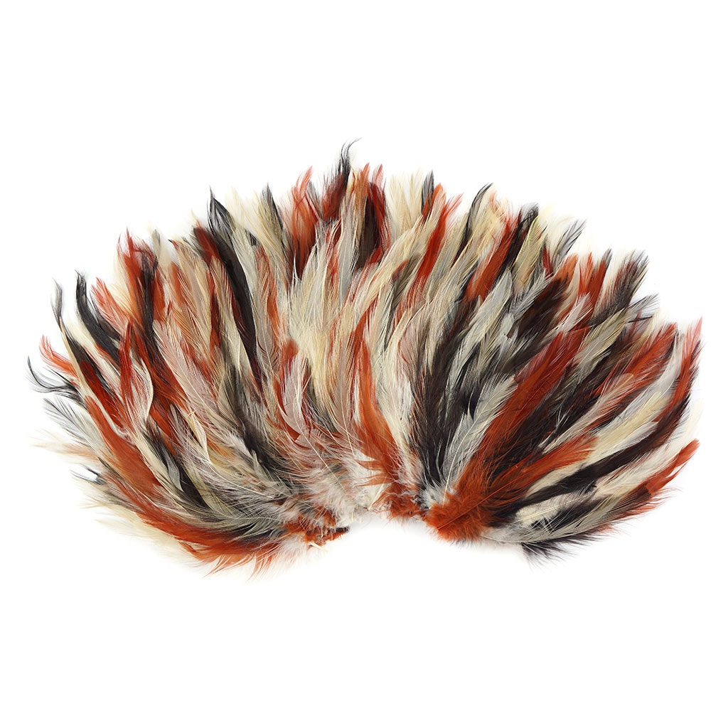 Feather Hackle Pads Mix Dyed - Earth Mix - Feathers