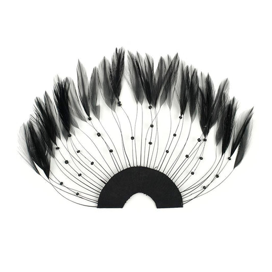 Feather Hackle Plates Solid Colors - Black - Feathers