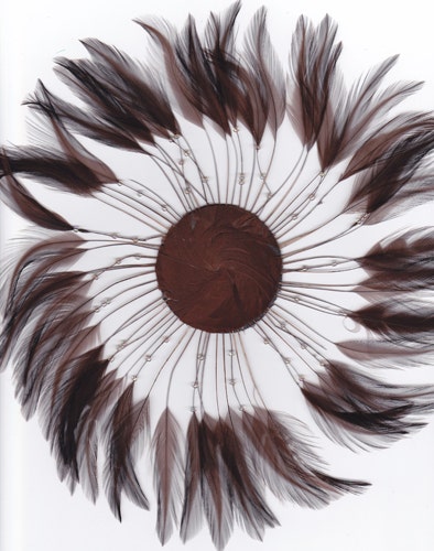 Feather Hackle Plates Solid Colors - Brown - Feathers