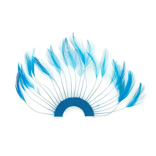 Feather Hackle Plates Solid Colors - Dark Turquoise - Feathers