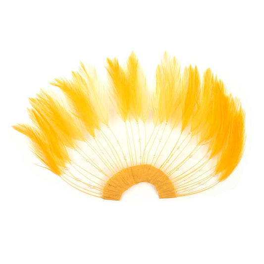 Feather Hackle Plates Solid Colors - Gold - Feathers