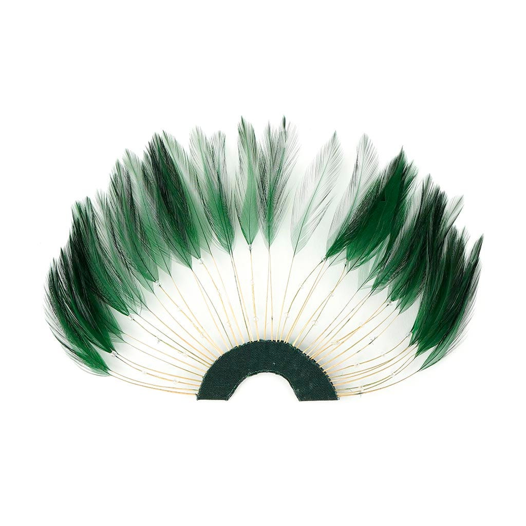 Feather Hackle Plates Solid Colors - Hunter Green - Feathers