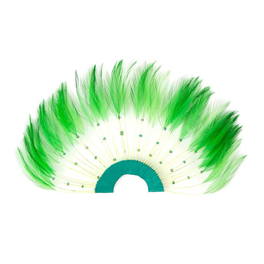 Feather Hackle Plates Solid Colors - Kelly - Feathers