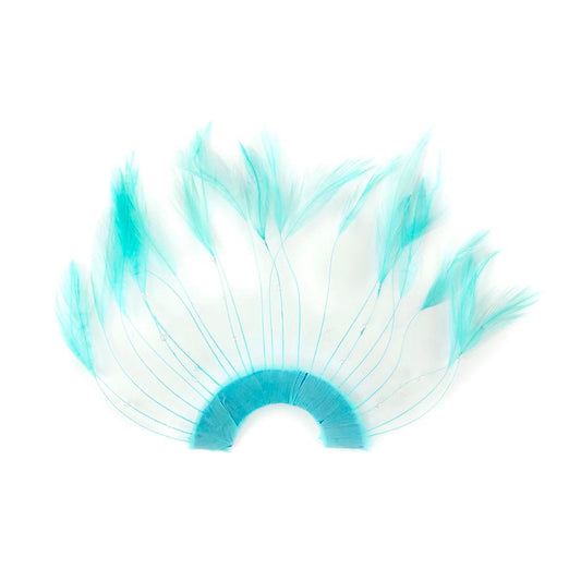 Feather Hackle Plates Solid Colors - Lt Turquoise - Feathers