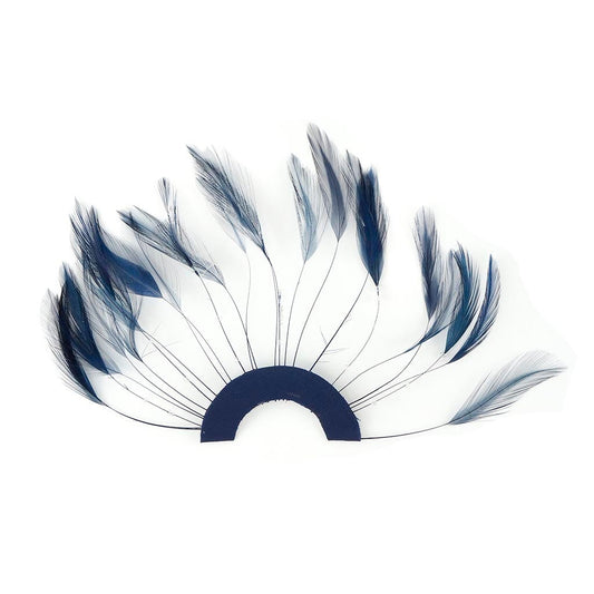 Feather Hackle Plates Solid Colors - Navy - Feathers