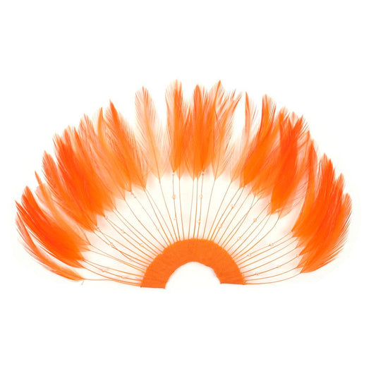 Feather Hackle Plates Solid Colors - Orange - Feathers