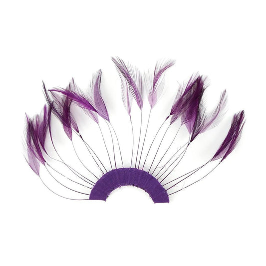 Feather Hackle Plates Solid Colors - Purple - Feathers