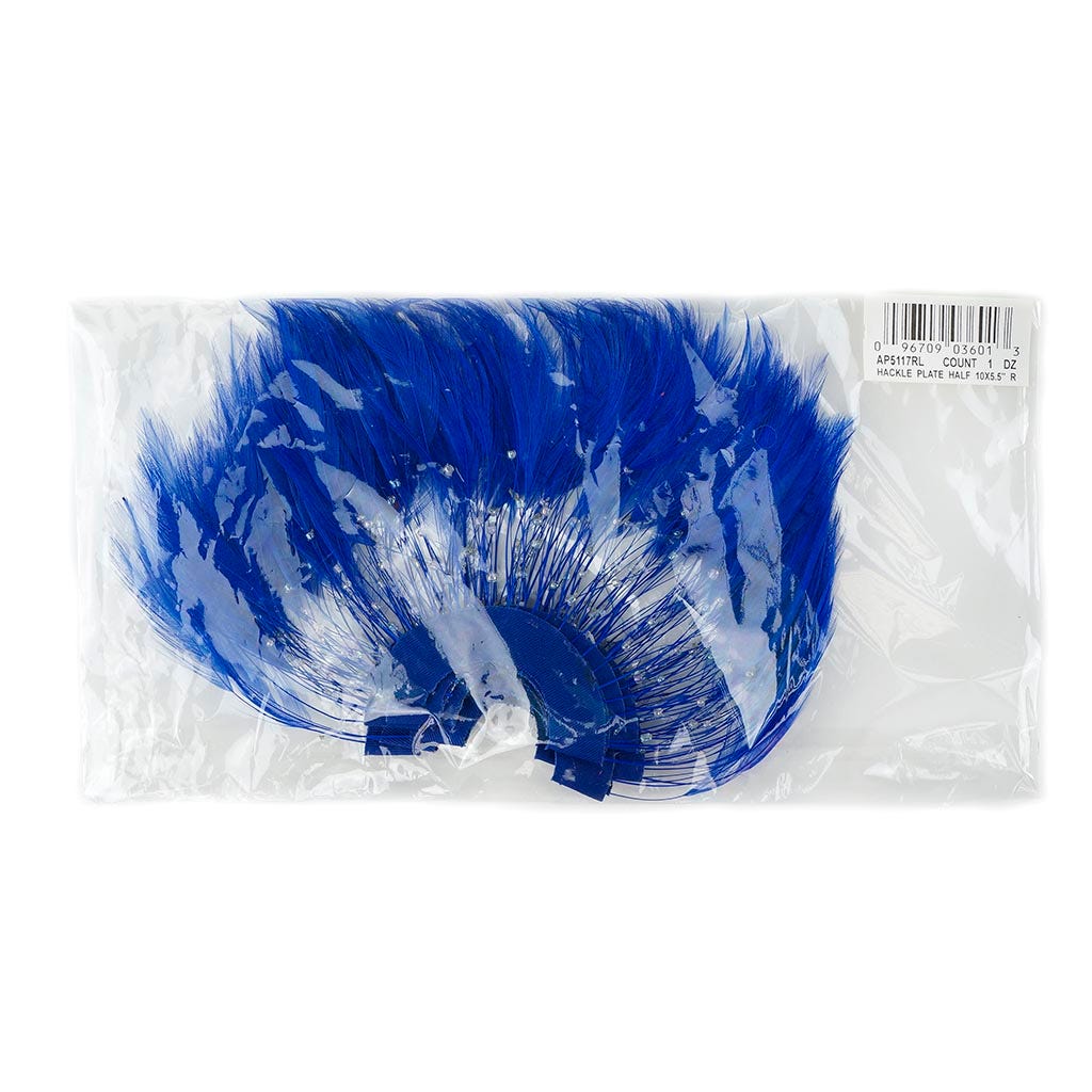 Feather Hackle Plates Solid Colors - Royal - Feathers