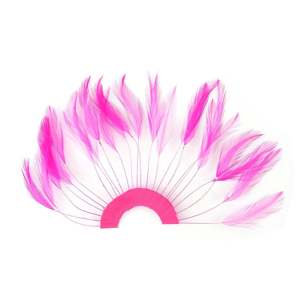 Feather Hackle Plates Solid Colors - Shocking Pink - Feathers