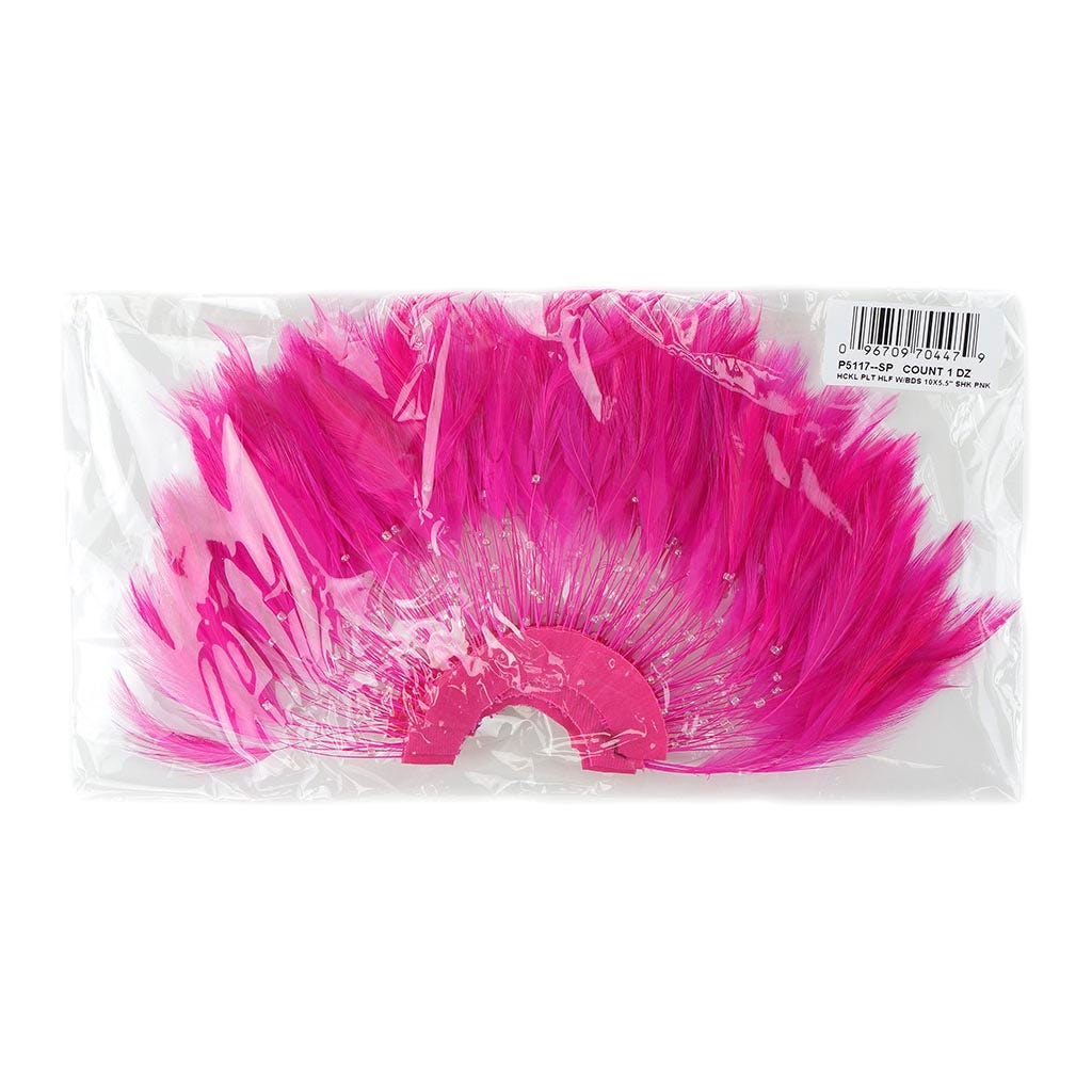 Feather Hackle Plates Solid Colors - Shocking Pink - Feathers