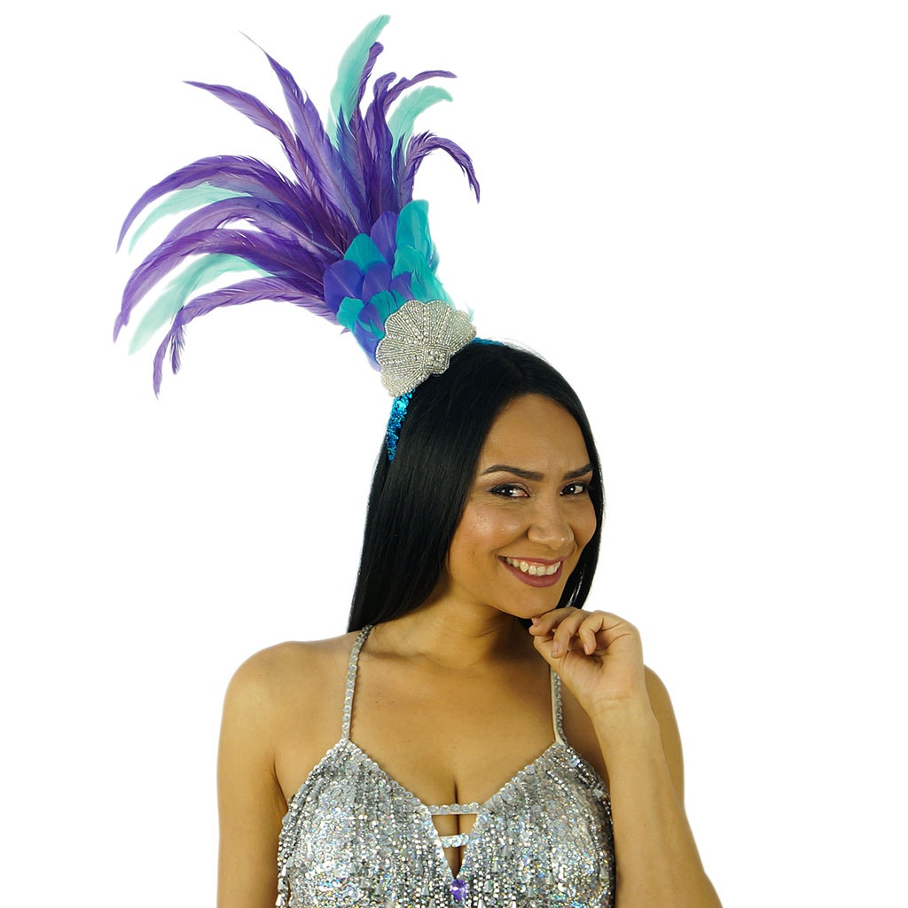 Feather Headband w/Goose/Rooster - Feathers