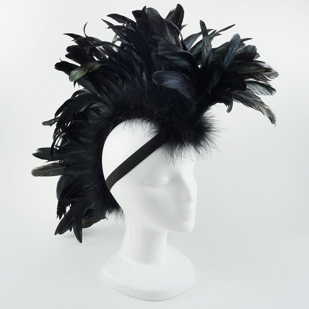 Feather Mohawk - Coque - Black - 8 - 10’’ - Feathers