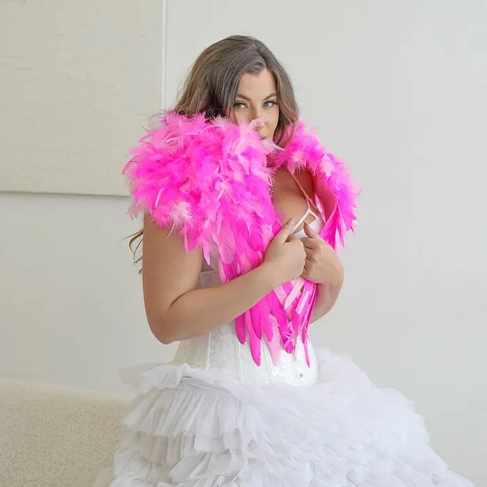 Feather Shrug - Flamingo Pink - Shrug