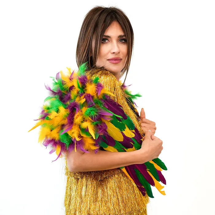 Feather Shrug - Mardi Gras - Shrug