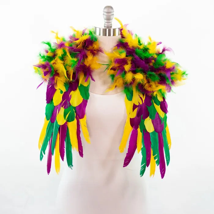 Feather Shrug - Mardi Gras - Shrug